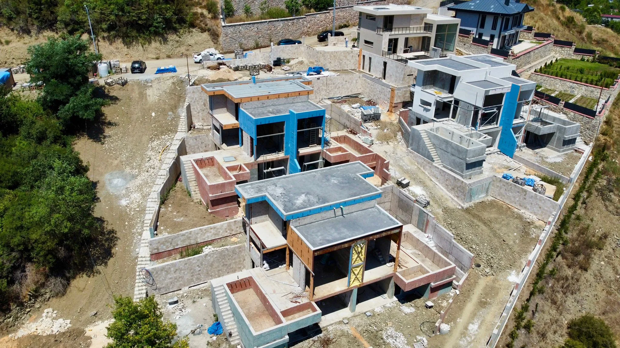 Şantiyenin havadan görünümü, Temmuz 2025